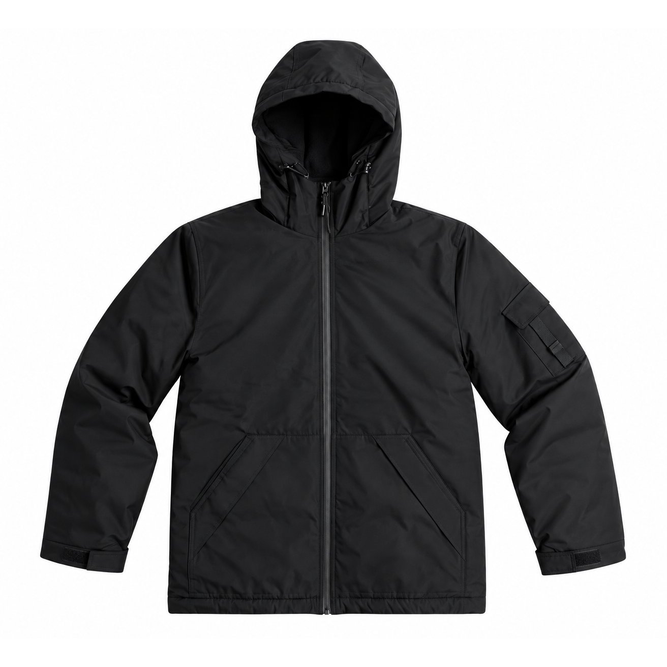 Development sample — Hooded Padded Work Jacket — Black